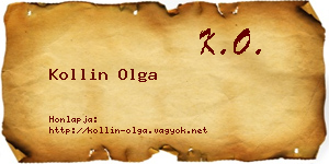 Kollin Olga névjegykártya